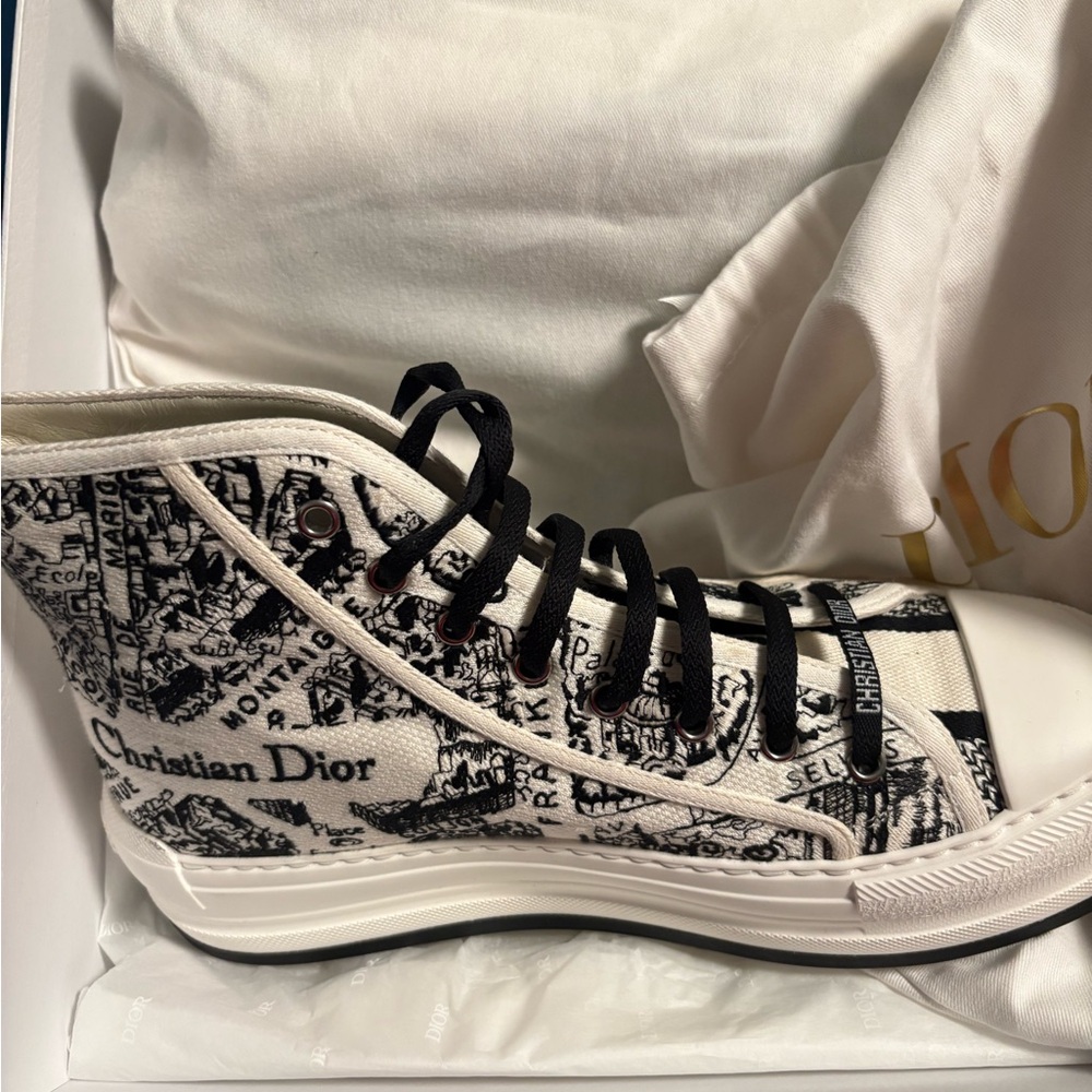 Dior Hightop Printed Sneakers